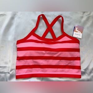 JoyLab Women's Seamless Cropped Support Striped Tank